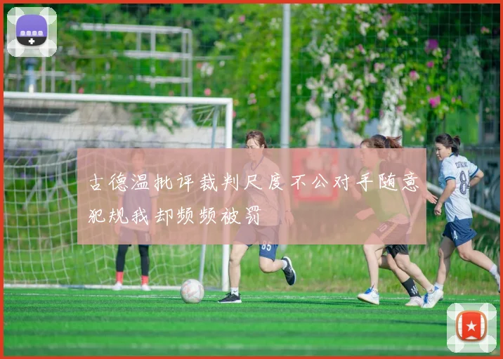 古德温批评裁判尺度不公对手随意犯规我却频频被罚